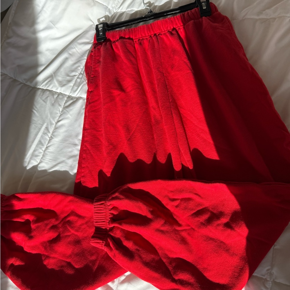 Size Small Garage Bold Red Sweatpants